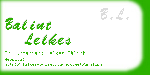 balint lelkes business card